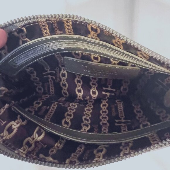 Tignaello Small Metallic Silver Pebble Leather Wallet Pocket Purse/Crossbody - Picture 13 of 16